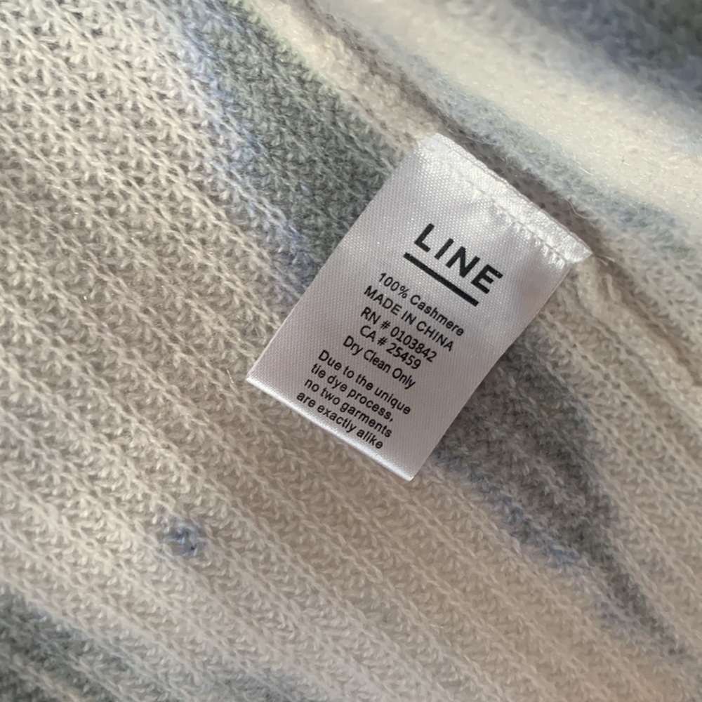 LINE 100% Cashmere Sweater Cardigan Tie Dye Size S - Picture 4 of 6
